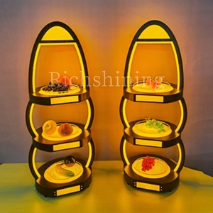 Logotipo personalizado cuatro niveles Led vino champán estante acrílico LED <span class=keywords><strong>whisky</strong></span> botella titular glorificador LED VIP vino carrito para club nocturno - Product Image 6