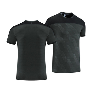 Summer Breathable Custom Logo T-tops Workout Dry Fit Shirts Running Sportswear Quick Dry Fitness Crew Neck Shirts Men Gym - Product Image 1