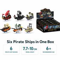 Ensemble de blocs de construction de bateaux pirates TREASURE SEAS, plastique, 6 styles, kit de modélisme DIY, jouet cadeau pour enfants de 6 ans et plus