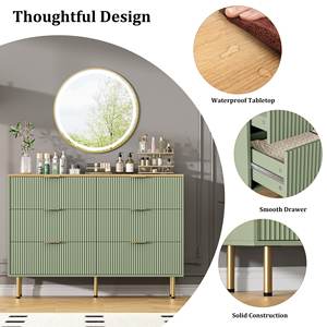 Combohome Kommode für Schlafzimmer 6-Schubladen-Kommode mit Breiten Schubladen Holz-Schubladenschrank Moderne Aufbewahrungskommode für Wohnzimmer - Product Image 3