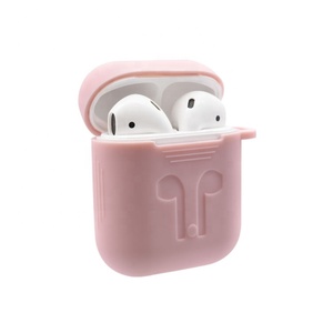 Accessoires pour écouteurs en silicone épaissi personnalisés, motif en relief, étuis pour écouteurs <span class=keywords><strong>sans</strong></span> <span class=keywords><strong>fil</strong></span>, housses compatibles avec AirPods 1 2 - Product Image 2