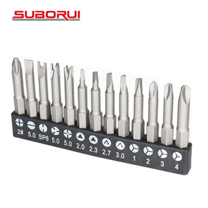 Juego <span class=keywords><strong>de</strong></span> <span class=keywords><strong>puntas</strong></span> <span class=keywords><strong>de</strong></span> <span class=keywords><strong>destornillador</strong></span> magnéticas SUBORUI <span class=keywords><strong>de</strong></span> doble cabeza, 1/4 pulgada, cruz interna, 13 piezas, especiales en forma <span class=keywords><strong>de</strong></span> Y, U y triángulo - Product Image 1
