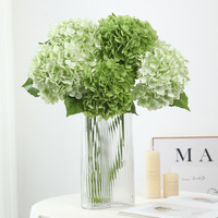 Bunga Hydrangea Sutra Buatan Realistis Berkualitas Tinggi Grosir 50cm Gaya Modern untuk Dekorasi Pernikahan & Hari Ibu Hotel