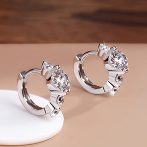 Orecchini a polsino geometrici rotondi da donna per uso quotidiano, accessori per l'orecchio - Product Image 5