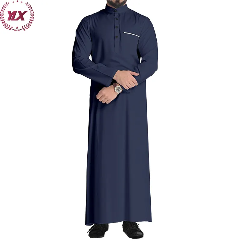 Venta al por mayor tradicional islámico musulmán Thobes Jubbah Qamis para hombres 2023 venta al por mayor de alta calidad árabe Kaftan caftán