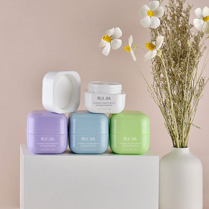 Emballage cosmétique <span class=keywords><strong>en</strong></span> plastique carré baume à lèvres crème <span class=keywords><strong>Gel</strong></span> Lotion pots bleu blanc vert soins de la peau doublure intérieure 5g 10g 30g PP crème pour les yeux - Product Image 2