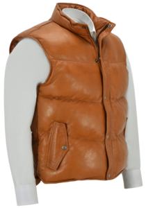 Chaqueta Acolchada Personalizada para Hombre, 100% Cuero Nappa Genuino, Color Intenso, Cierre YKK, Marca Privada OEM, Estilo Urbano Premium - Product Image 2