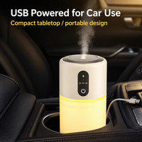 Nouvel humidificateur ultrasonique portable USB pour voiture, 300 ml, avec veilleuse, fonctionnement silencieux et contrôle tactile, idéal pour la maison
