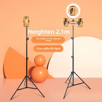 Set ponsel tiga kamera 2.1 Meter tahan lama untuk pencahayaan fotografi dibuat dengan bahan logam Premium