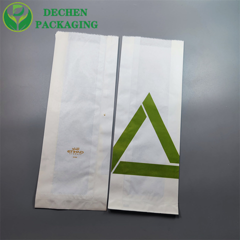 Custom White Restaurant Paper Bags for Food Delivery Packaging