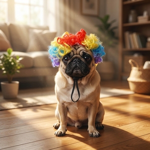 Pelucas Personalizadas HLC para Mascotas de Halloween, Peluca de Pelo Liso Colorido para Disfraces de Mascotas, Peluca para Perros y Gatos, Carnaval, Diversión, Cosplay, Accesorios para la Cabeza de Mascotas - Product Image 6