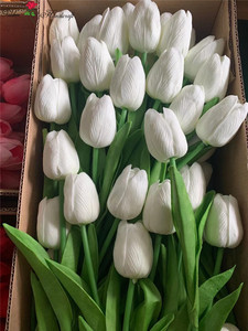 QSLH-S0603 Artificielle Multicolore Real Touch PU Tulipes pour La Maison Chambre Décoration De Partie De Mariage - Product Image 3