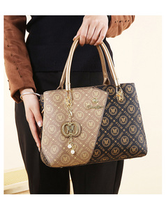 Sac à main élégant en cuir PU marron à monogramme avec poignée supérieure et bandoulière amovible pour le <span class=keywords><strong>travail</strong></span> et les sorties décontractées - Product Image 6