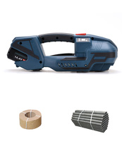 Machine de cerclage semi-automatique électrique AMSK Modèle V2, force de tension 900-3200N, vitesse 18-25 pièces/min, pour cartons en PP, PET et bois, faible coût