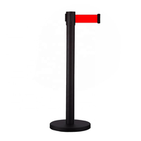 Poteau de signalisation de file d'attente de haute qualité avec corde rouge de 2 m et ceinture rétractable de remplacement – Produit d'avertissement routier