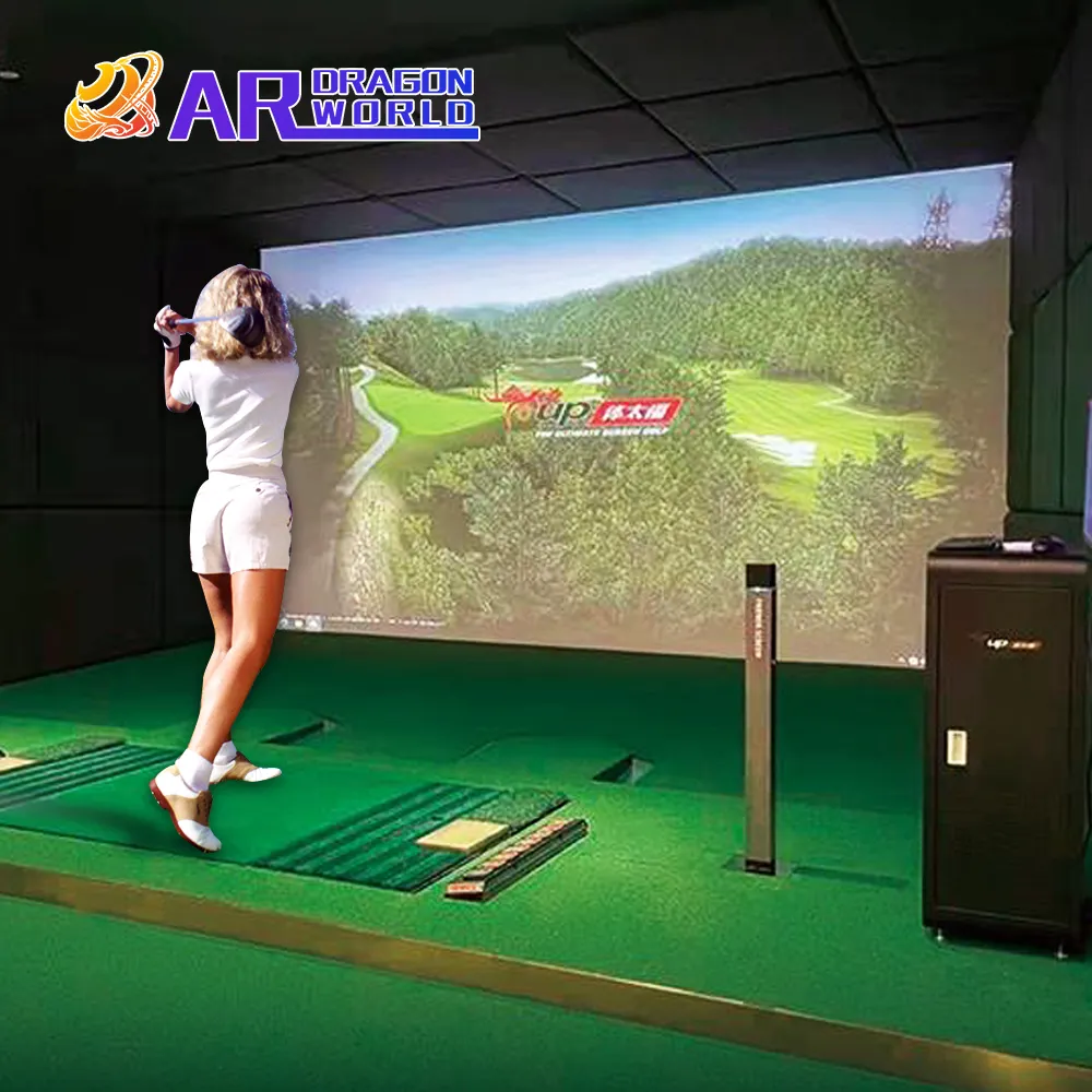 Kızılötesi Golf simülatörü akıllı isabet Golf eğitim yardımları kapalı aralığı Ar Golf oyunu