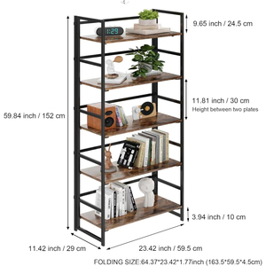Kệ lưu trữ có thể gập lại 3-5 tầng không lắp ráp kệ cổ điển & tiết kiệm không gian - Product Image 2