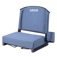Sièges de stade extérieurs ultra rembourrés, confortables, avec dossiers en mousse épaisse, larges, portables, pliables, avec sangle d'épaule, pour camping et plage