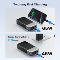 Batterie externe haute capacité JUOVI/NOBIS 65W 20000mAh avec PD QC3.0 USB Type-C Quatre ports pour iPhone 17 Samsung Charge rapide