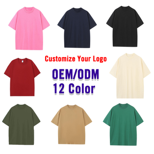 Camiseta lisa de alta calidad para hombre, venta al por mayor, camiseta Unisex de algodón con estampado bordado personalizado, camiseta en blanco de gran tamaño - Product Image 6