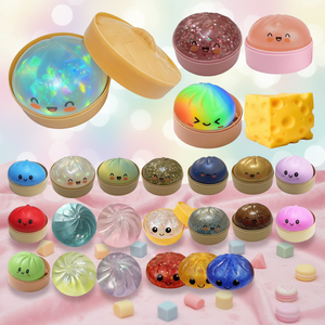 ของเล่นบีบตุ๊กตาเกี๊ยวกลิตเตอร์ ยางเทอร์โมพลาสติก สำหรับกล่องอบไอน้ำหน้า ขนาด 8.5 ซม. บรรเทาความวิตกกังวล บีบเล่นเพลินๆ คลายเครียด - Product Image 6