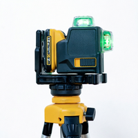 Kit de niveau laser vert DW089LG industriel de haute qualité, auto-nivelant, 12 lignes 3D 3x360, batterie lithium 12V, 520nm, portée 40m, pour intérieur