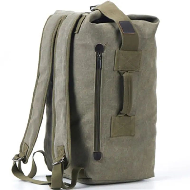 Stylish high-capacity canvas backpack travel outdoor camping hiking backpack custom tactical backpack