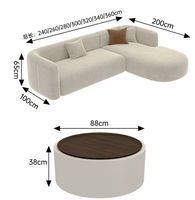 Canapé modulaire en forme de L, 3 places, style Chesterfield, en velours capitonné, luxe nordique moderne, avec housse amovible et lavable, pour salon