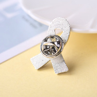 Broche Épingle Ruban Or Jaune Émail, Sensibilisation au Cancer des Os Infantile, Insigne D'Espoir et de Sécurité, Pin's de Revers
