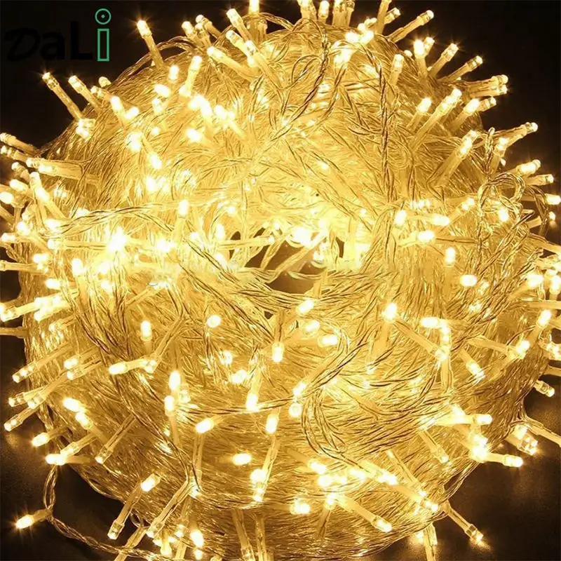 Guirlande Lumineuse Féerique à LED pour Décoration de Fête de Noël, Mariage et Vacances, 20/50/100m