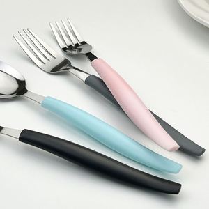Ensemble de couverts minimalistes en acier inoxydable de haute qualité pour mariage et hôtel, 4 pièces, avec manche en acrylique, cuillères, fourchettes - Product Image 4