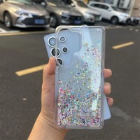 Casing HP Transparan Lembut TPU PC dengan Glitter Pasir Mewah untuk Samsung Galaxy S26 S25 S24 S23 S22 Plus Ultra A17