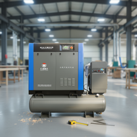 Compresor de Aire de Tornillo Industrial de Accionamiento Directo Sin Aceite HUITONG XINDA 0.8MPa 8bar 5.5-37kW 7.5-50HP Motor 4 en 1