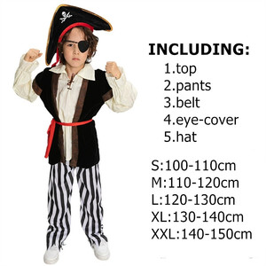 Bambini Halloween Costume pirata stile Vintage TV & film cappello e Top Set - Product Image 3