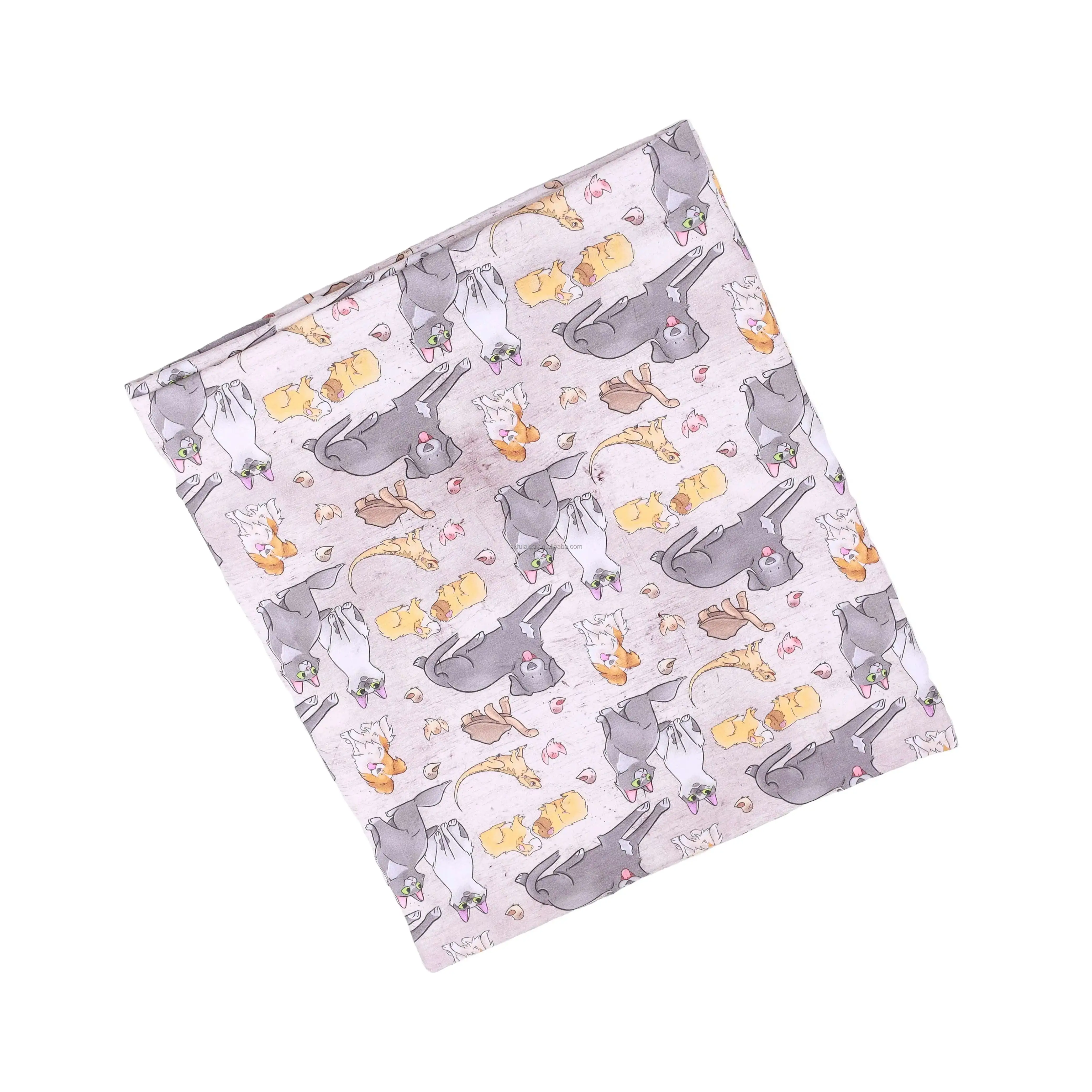 Tissu rayonne en coton Lycra 90 polyester 10 spandex poly tricoté imprimé numérique personnalisé pour bébé tissu