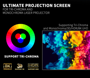 Hot bán wupro con công treo tường màn hình chiếu 8 lớp 8K HDR 3D <span class=keywords><strong>120</strong></span> <span class=keywords><strong>inch</strong></span> cố định khung màn hình <span class=keywords><strong>alr</strong></span> Fresnel màn hình - Product Image 3