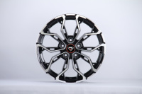 Jantes en alliage coulé Rep 245 17 pouces 7J 5-114.3 Noir Machine Face Multi Spoke Disponible Prêt à être expédié pour Renault RS