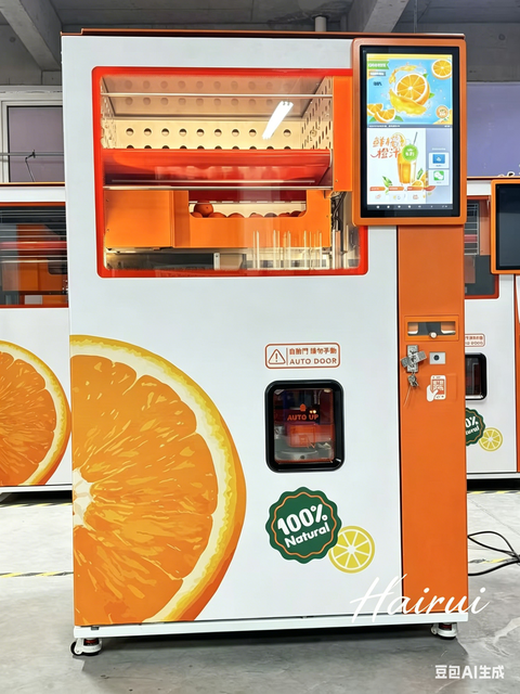 Automatic Orange Juice Vending Machine 22-inch Touch Screen Auto Clean Function Cloud-Based Management 1300-Liter Capacity