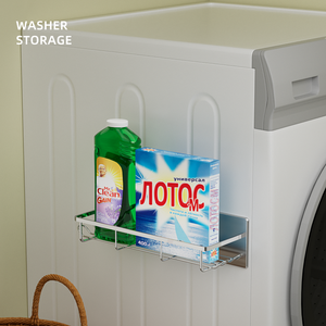 Estante de Almacenamiento Multiusos Moderno de Acero Inoxidable Magnético de Una Sola Capa, Montado en la Pared, Resistente, con Capacidad de Carga de 10 kg para Baño - Product Image 3