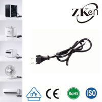 Kabel Daya EU 2Pin Kabel Daya Konektor Steker AC Kabel Listrik Tipe AC untuk Pemanas Kipas Penanak Nasi Printer PC Tower