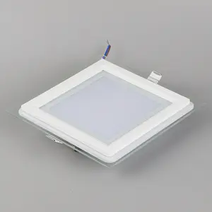 玻璃面板安装发光二极管工作灯发光二极管面板灯6w 12w 18w方形发光二极管玻璃面板灯