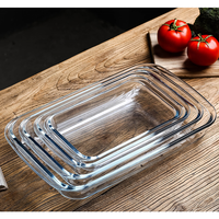 Plats et casseroles en verre Plateaux allant au four avec plat de service pour la cuisson et l'affichage