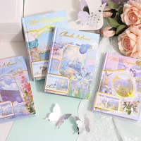 Cuaderno de Notas con Ilustraciones Impresas, Multifuncional, Páginas de Color, Tapa Dura de Cuero, Estilo Retro, Hermoso Diario, Regalo, 80 Páginas