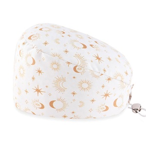 Chapeau chirurgical en coton pur durable et respirant <span class=keywords><strong>anti</strong></span>-transpiration multicolores pour salon de beauté - Product Image 1