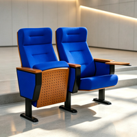 Chaise d'auditorium en tissu avec tablette d'écriture pliable réglable, design moderne, robuste et durable, siège fixe au sol pour les écoles