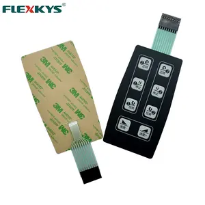 Flexkys מתכת כיפת דבק כרית מפתחות קרום מתג לוח מקשים מקלדת