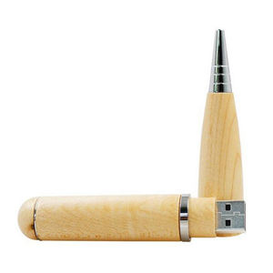 طباعة الشعار عالية الجودة شعار مخصص الترويجي قلم خشبي نمط القرص الخشب - Product Image 3