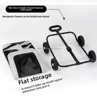 Carrito de Paseo Manual para Mascotas Pequeñas, Ligero y Portátil, para Perros y Gatos, para Paseos Diarios al Aire Libre, Viajes Cortos