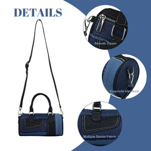 Bolsos de Mano Grandes Personalizados para Mujer Desde Almacén en EE. UU. Entrega Rápida Bolsos Tote de Mezclilla por Sublimación para Mujer - Product Image 4