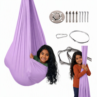 Chaise suspendue intérieure pour enfants, hamac douillet extensible en forme de cocon avec kit de fixation au plafond, balançoire de jeu pour enfants